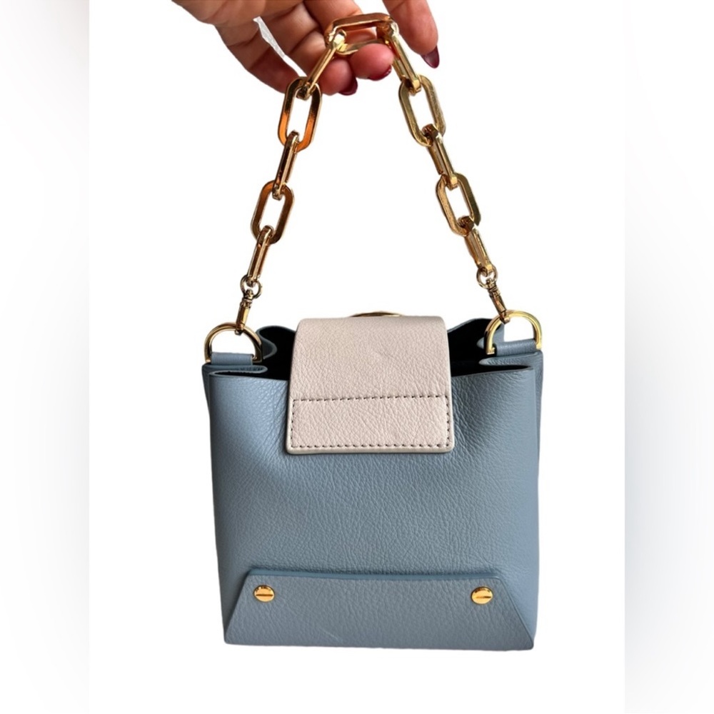 Yuzefi all leather Delilah mini crossbody bucket bag